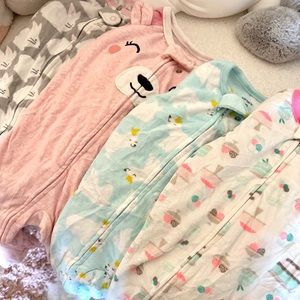 Fleece footie pj bundle